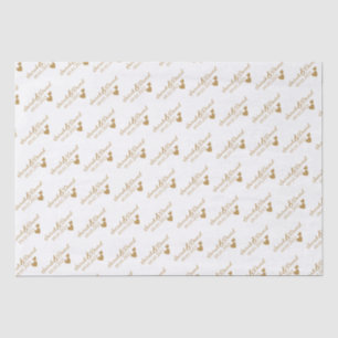 Personalised Wedding Gold Hearts Tissue Paper