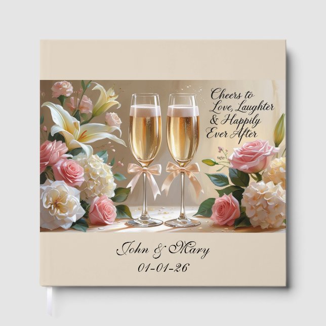 Personalised Wedding Guest Book-Happily Ever After Book (Front)