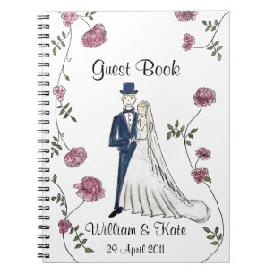Personalised Wedding Guest Book Notebook