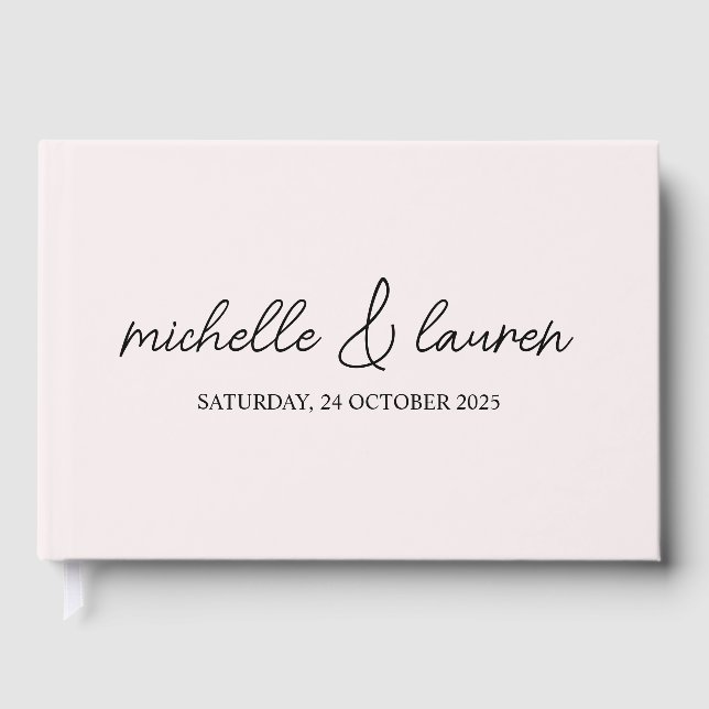 Personalised Wedding Guest Books, Custom Wedding P Book (Front)