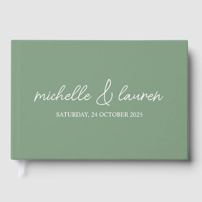 Personalised Wedding Guest Books, Custom Wedding P Book (Front)