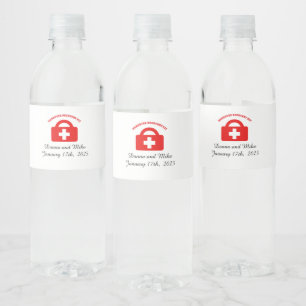 Personalised Wedding Hangover Recovery Water Bottle Label