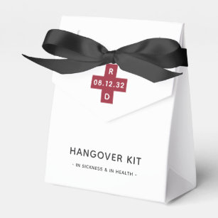 Personalised Wedding Hangover Relief Kit Favour Box