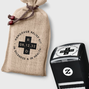 Personalised Wedding Hangover Relief Kit Self-inking Stamp