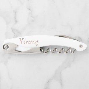 personalised wedding in rosegold corkscrew