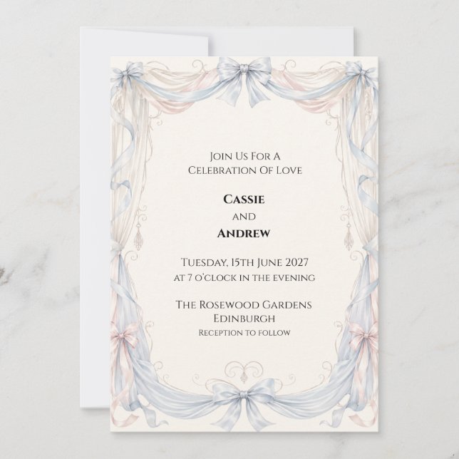 Personalised Wedding Invitation (Front)
