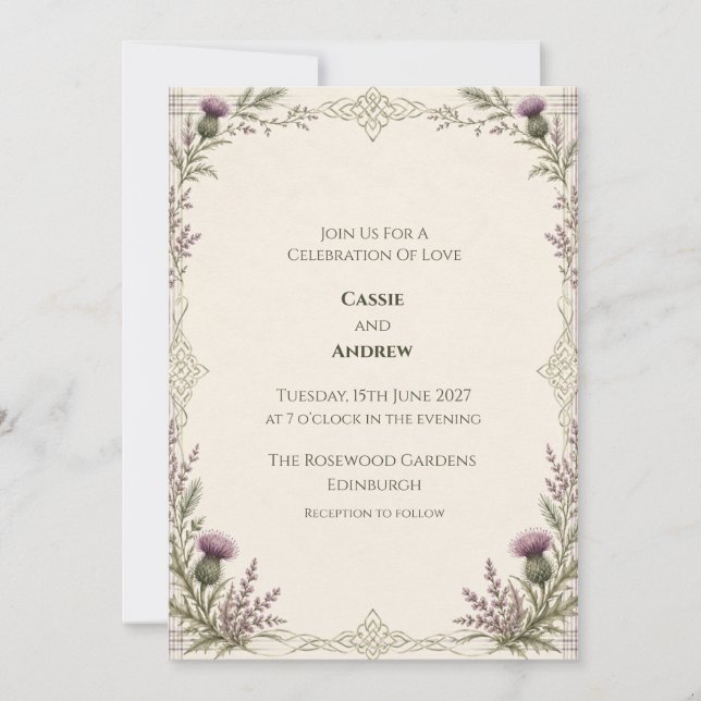 Personalised Wedding Invitation (Front)