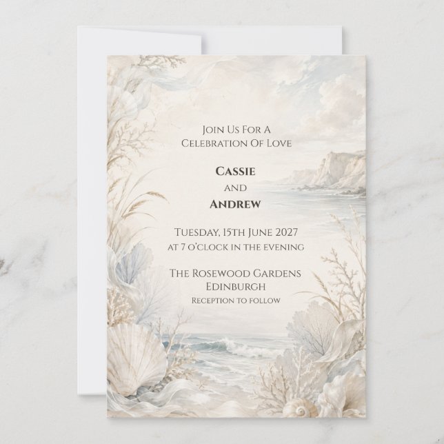 Personalised Wedding Invitation (Front)