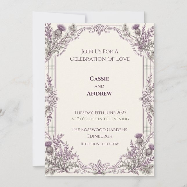 Personalised Wedding Invitation (Front)