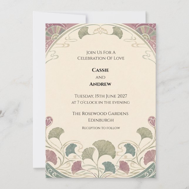 Personalised Wedding Invitation (Front)