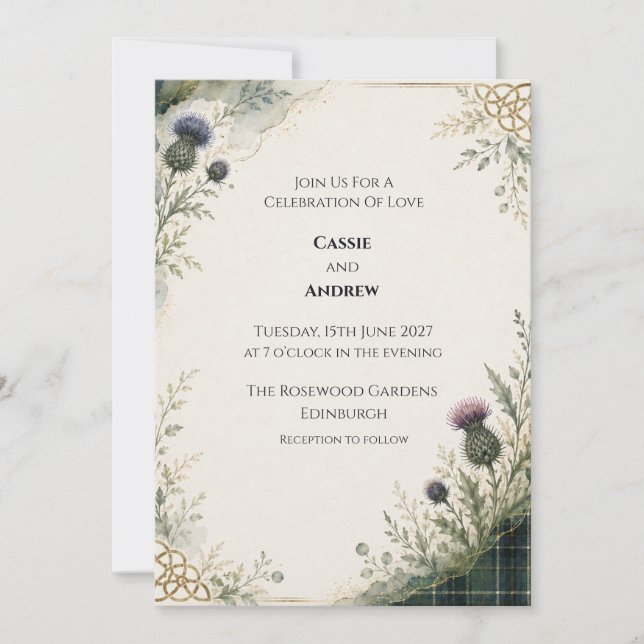 Personalised Wedding Invitation (Front)