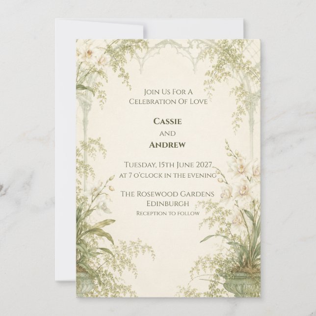 Personalised Wedding Invitation (Front)