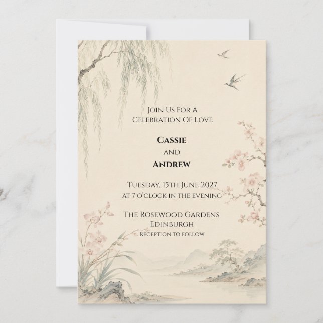 Personalised Wedding Invitation (Front)
