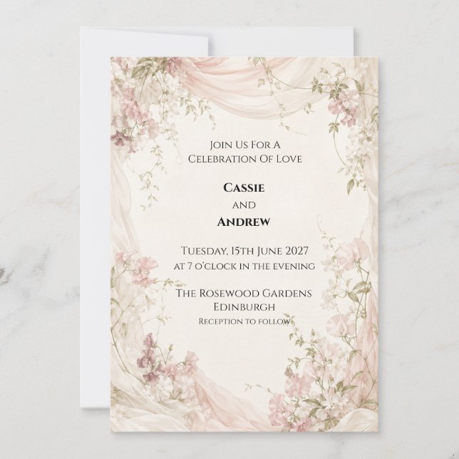 Personalised Wedding Invitation (Front)