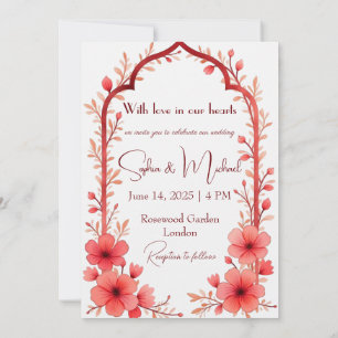 Personalised wedding invitation
