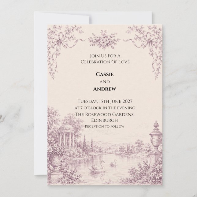 Personalised Wedding Invitation (Front)
