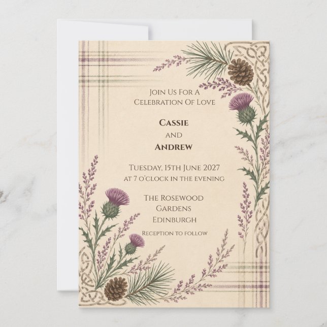 Personalised Wedding Invitation (Front)
