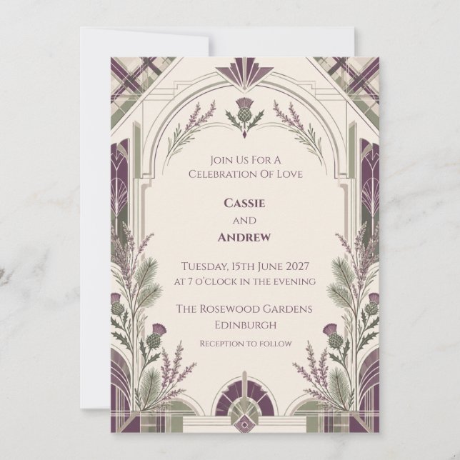 Personalised Wedding Invitation (Front)