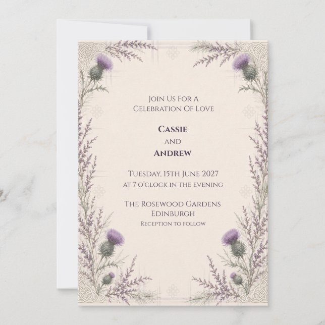 Personalised Wedding Invitation (Front)