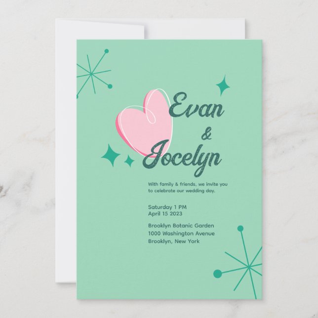 Personalised Wedding invitation (Front)