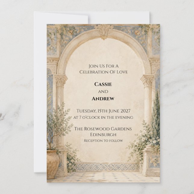 Personalised Wedding Invitation (Front)