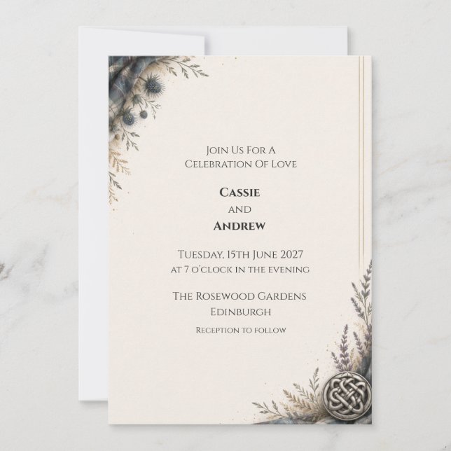Personalised Wedding Invitation (Front)