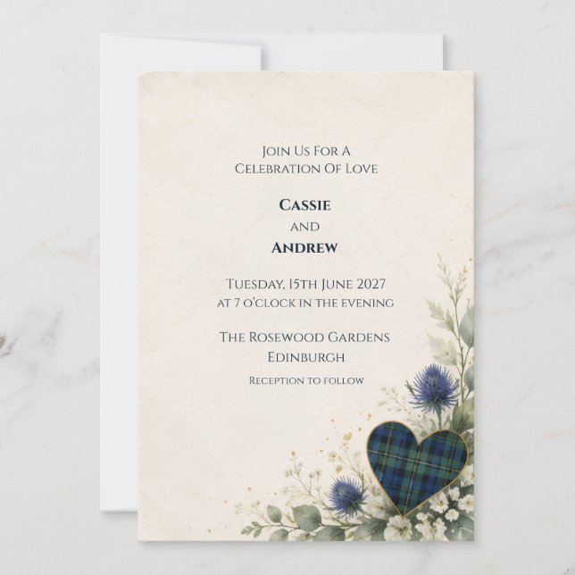 Personalised Wedding Invitation (Front)