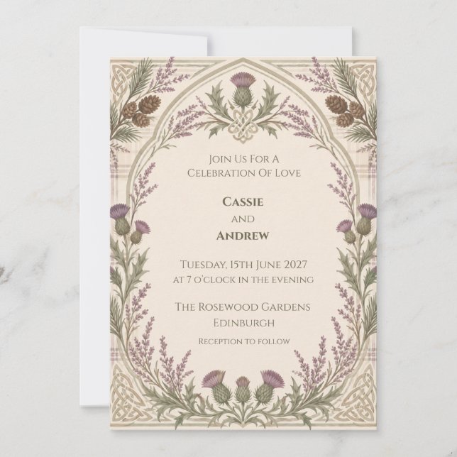 Personalised Wedding Invitation (Front)