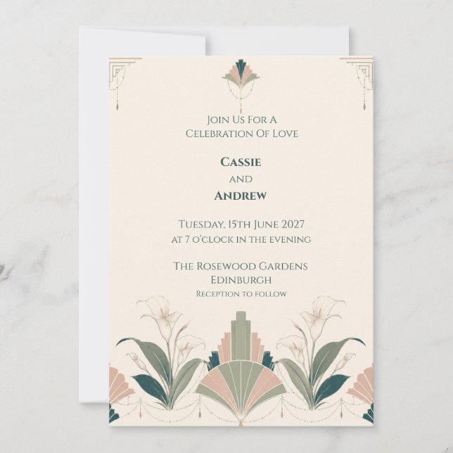 Personalised Wedding Invitation (Front)