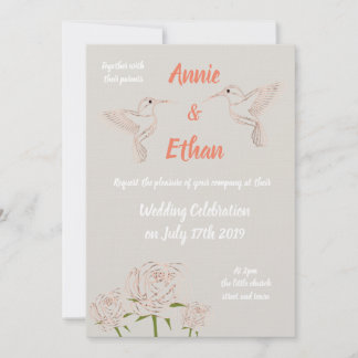 Personalised wedding invitation