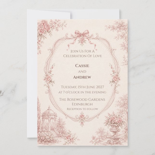 Personalised Wedding Invitation (Front)