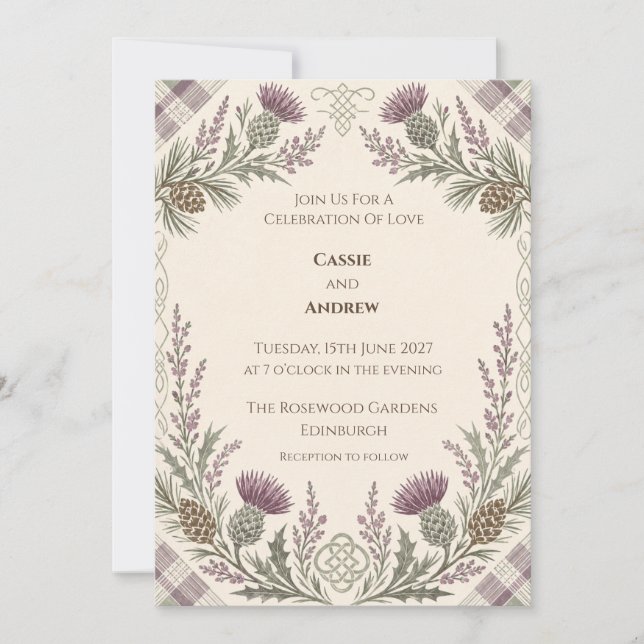Personalised Wedding Invitation (Front)