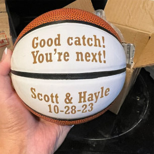 Personalised Wedding Keepsake Basketball