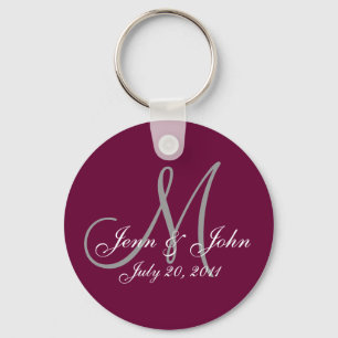 Personalised Wedding Keepsake Key Chain