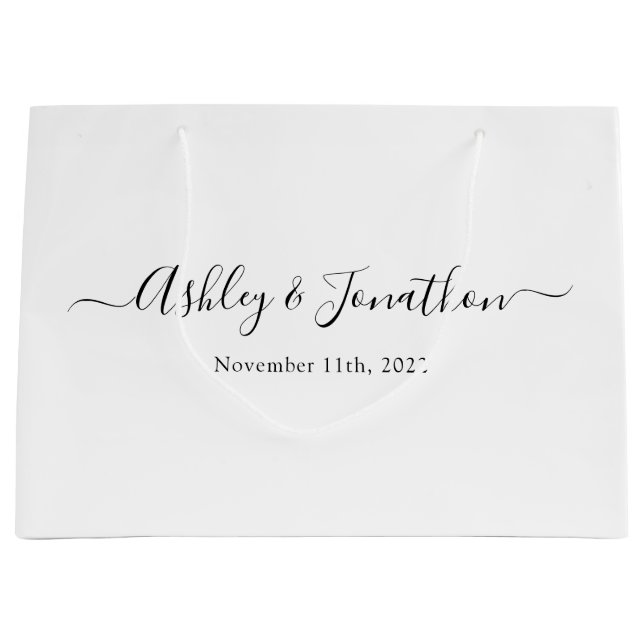 Personalised Wedding Large Gift Bag (Front)