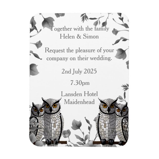 Personalised Wedding  Magnet (Vertical)