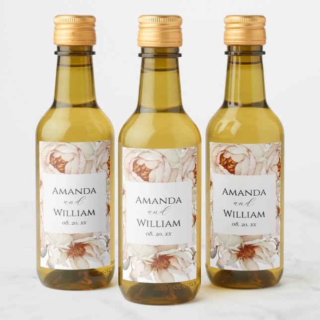 Personalised Wedding  Mini Wine Bottle Label (Bottles)