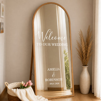 Personalised Wedding Mirror Decal | Elegant Weddin