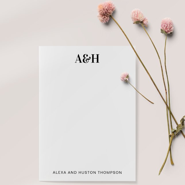 Personalised Wedding Monogram Stationery Elegant Post-it Notes (Creator Uploaded)