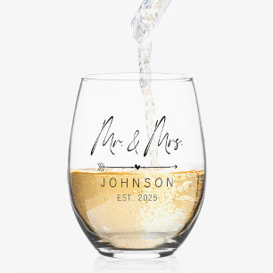 Personalised Wedding Mr. and Mrs. Glasses
