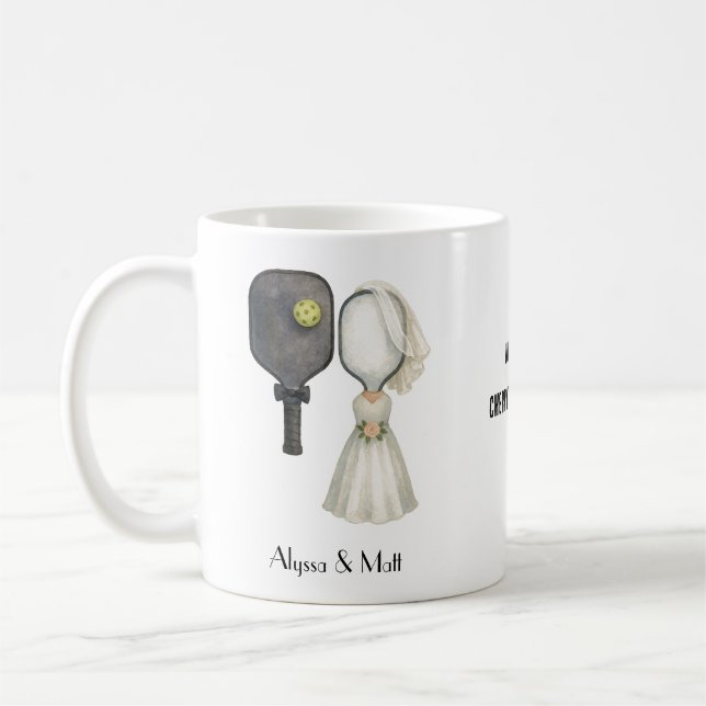 Personalised Wedding Mug for Pickleball Lovers (Left)