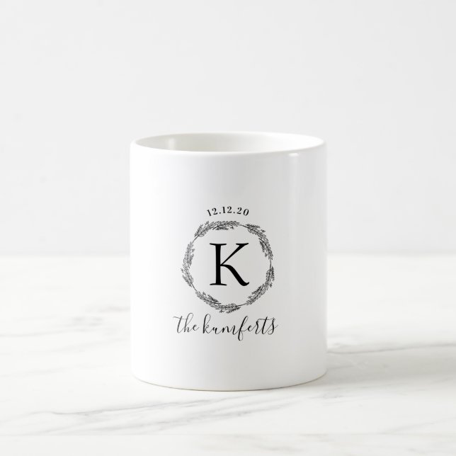 Personalised Wedding Mug, Wedding Gift Coffee Mug (Center)