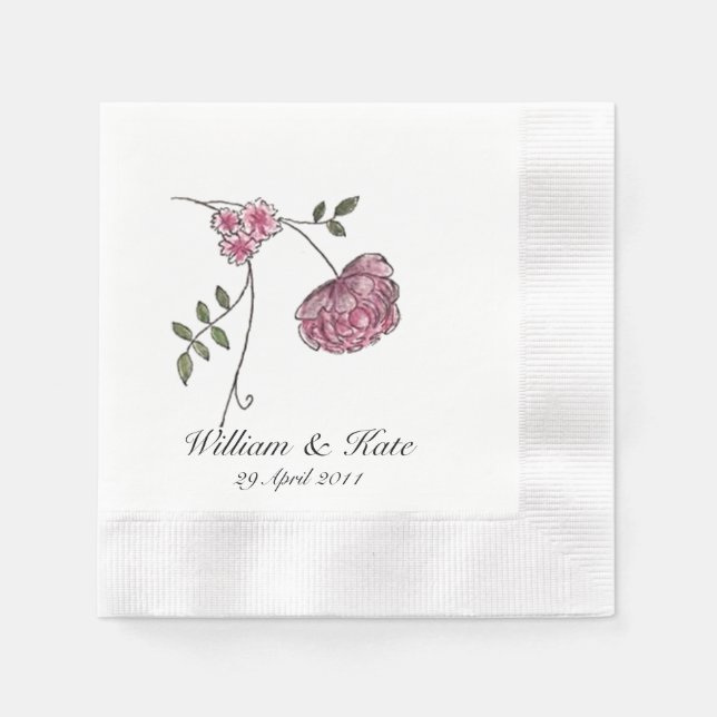 Personalised wedding napkins (Front)