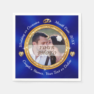Personalised Wedding Napkins BULK with Your PHOTO
