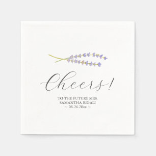 Personalised Wedding Napkins Lavender