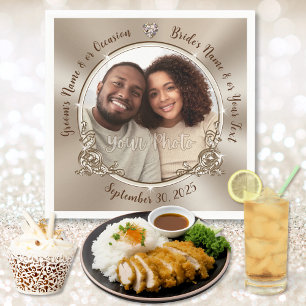 Personalised Wedding Napkins, with PHOTO or Delete Napkin