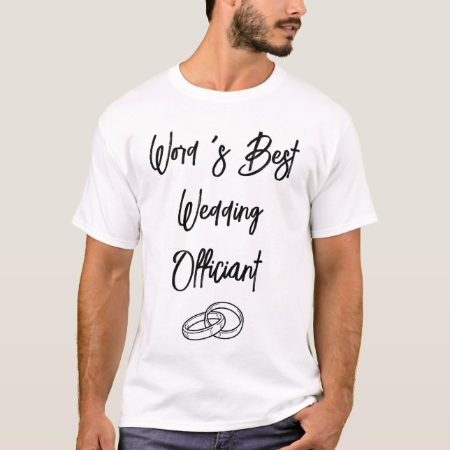 Personalised Wedding Officiant Gift From Couple T-Shirt (Front)