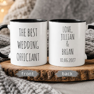 Personalised Wedding Officiant Thank You Gift Mug