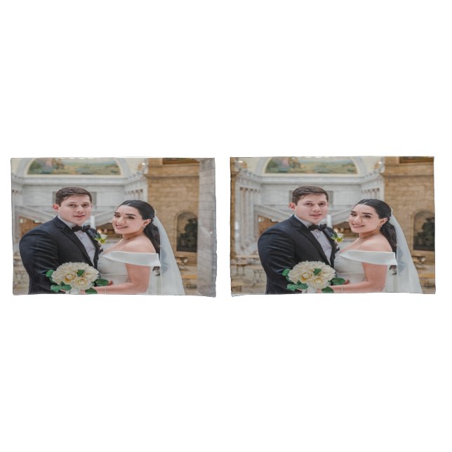 Personalised Wedding or Anniversary Pillowcases (Front-Set)