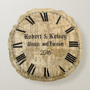 Personalised Wedding or Anniversary Round Cushion